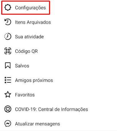 Configurações do Instagram