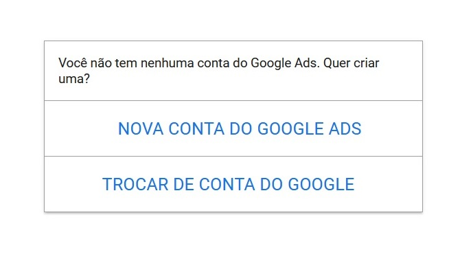 Criação de conta no Google Ads