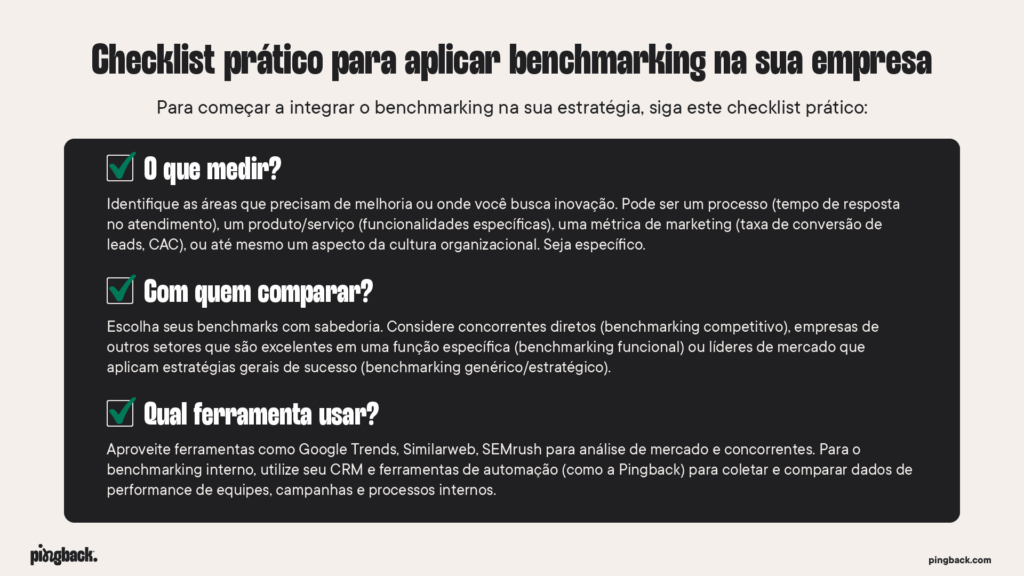 Benchmarking: como aprender com o mercado?
