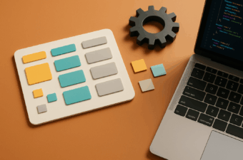 Materiais de prototipagem para design na mesa.