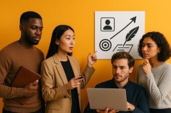 Grupo de pessoas discutindo ideias sobre personal branding