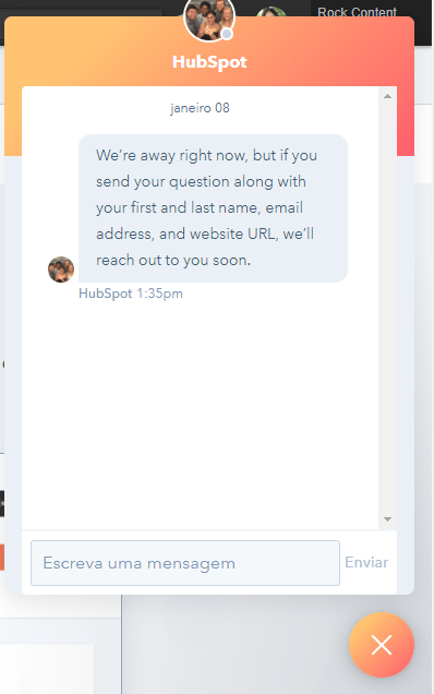Chat da Hubspot