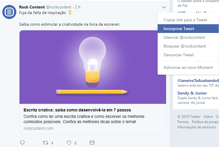 Embed Code Twitter
