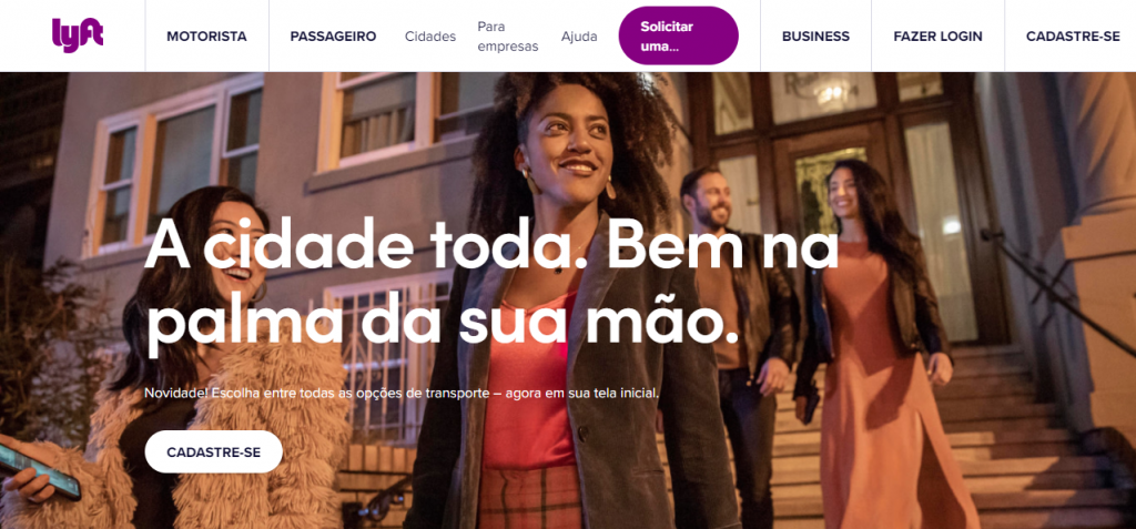 Posicionamento de marca lyft