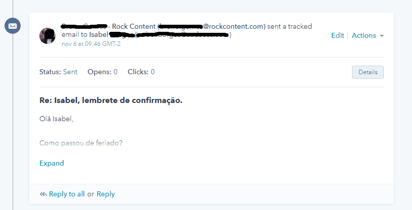 Rastreando o envio de email na Hubspot