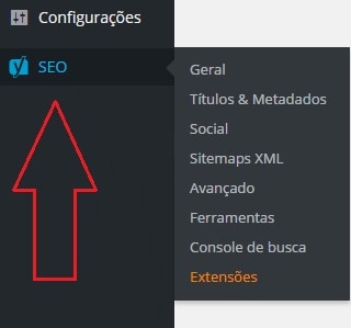 Yoast SEO: opções