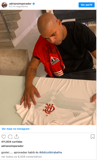 Adriano Imperador como embaixador da Adidas