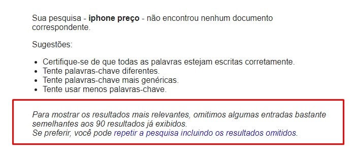 Resultados omitidos do Google 2