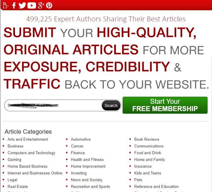 site com muitos anúncios