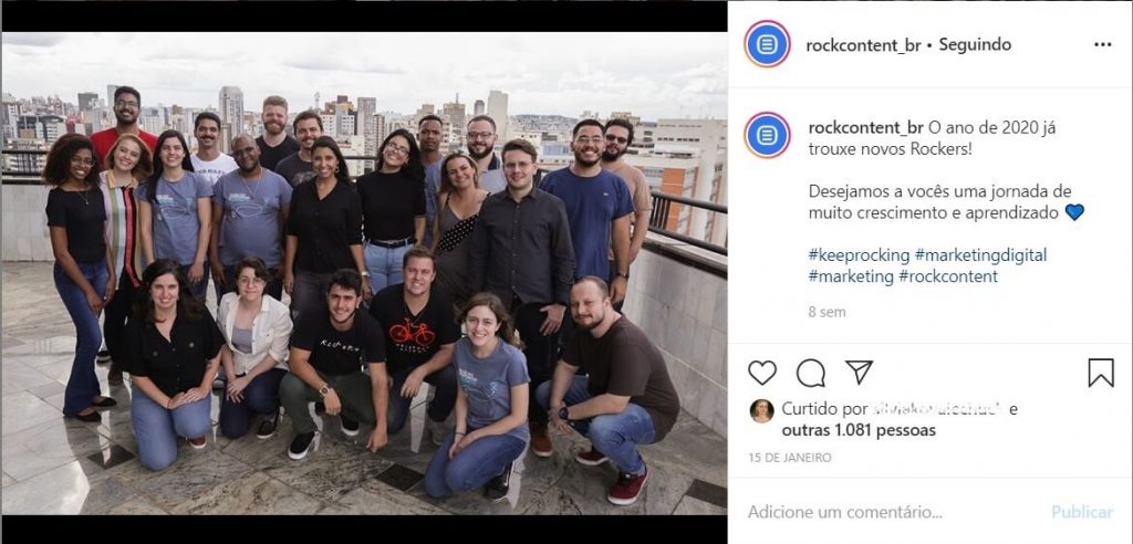 Bastidores no Instagram