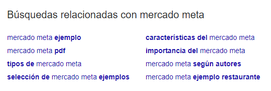 Buscas relacionadas no Google