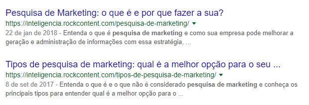 Canibalização de palavras-chave