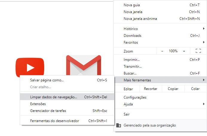 não foi possível estabelecer uma conexão segura com este site