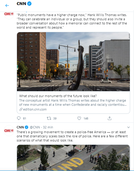 CNN twitter page