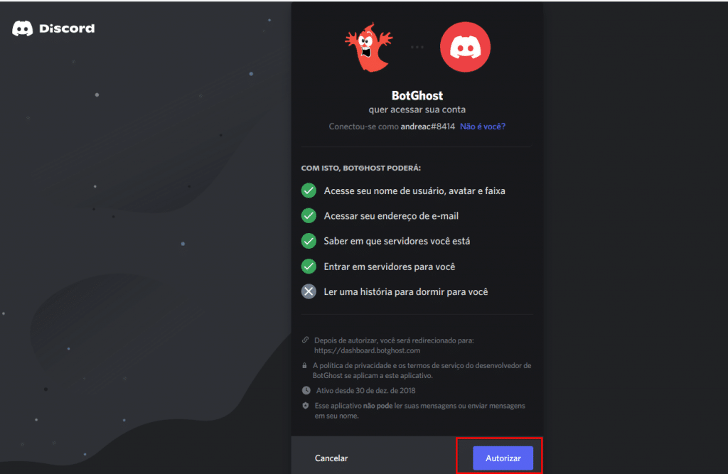 como criar um bot no discord