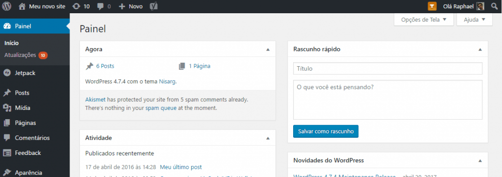 como criar um site