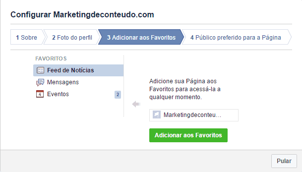como criar uma fanpage