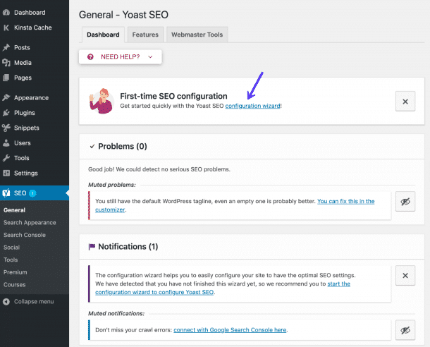 Sitemap usando Yoast