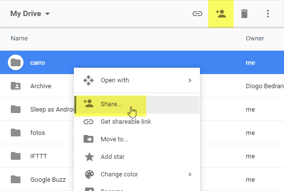 como usar o google drive: como compartilhar