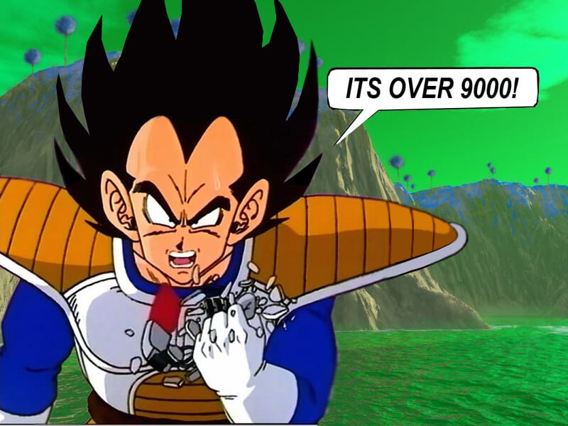 conteúdo para blog: vegeta dizendo "it's over 9000"