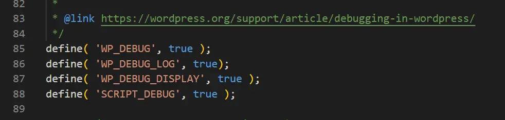 erro crítico wordpress debug