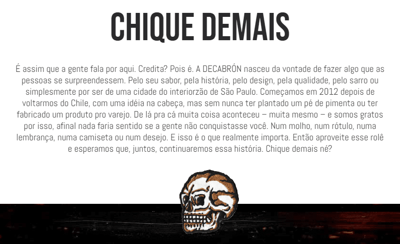 História da marca Decabrón