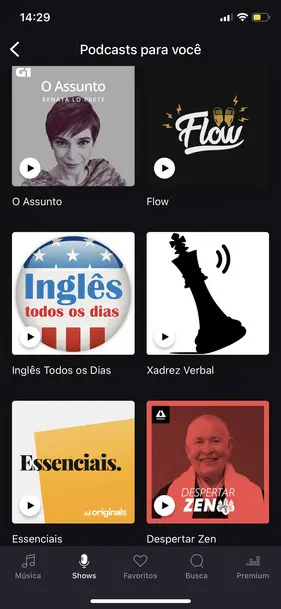 Ouvir podcast no Deezer