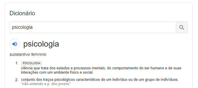 Definição de psicologia