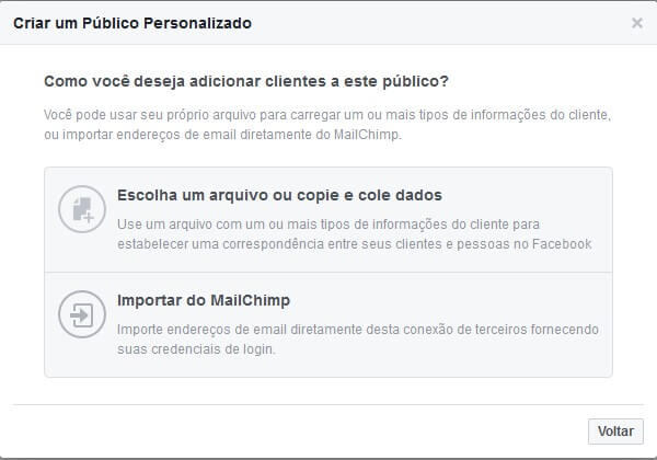 públicos personalizados no facebook