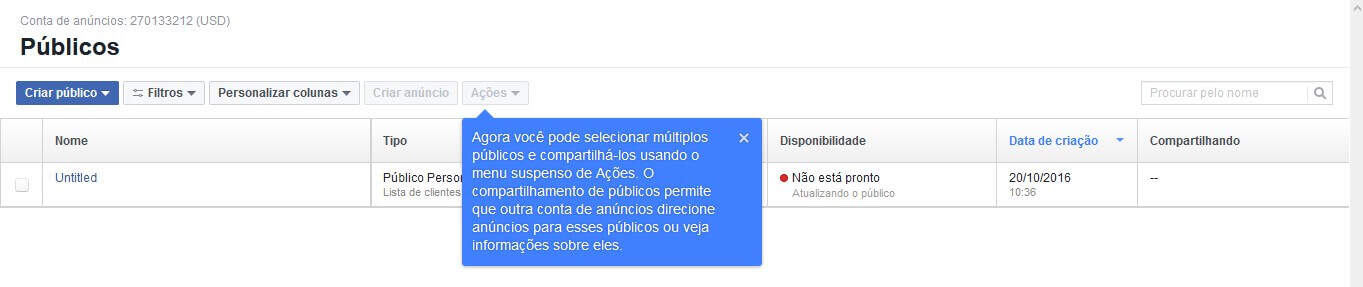 públicos personalizados no facebook