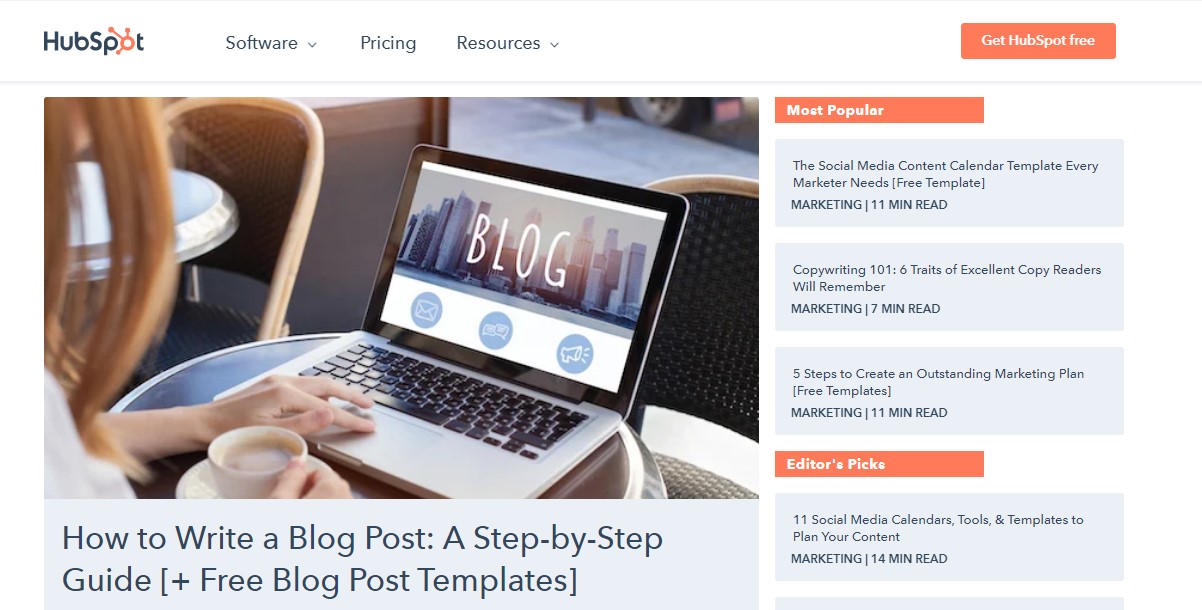 Hubspot - Blog of Content Marketing