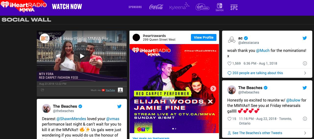 iHeart Radio social wall