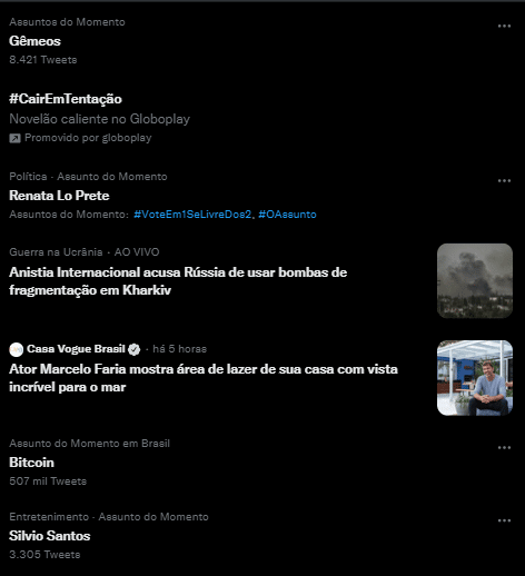 Trend Topics no Twitter