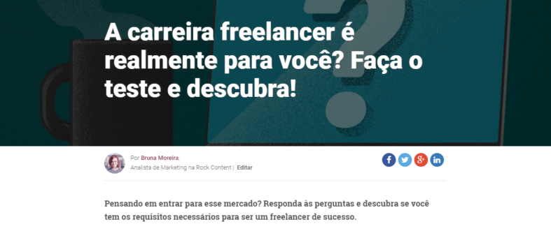 Blog post no site da Comunidade