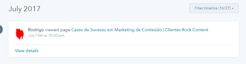 Lead que viu uma página