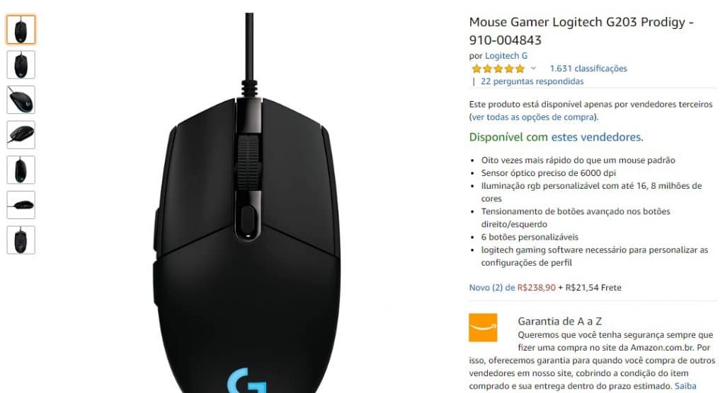 Uso de imagem na descrição de produto