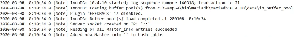 Log File Maria DP