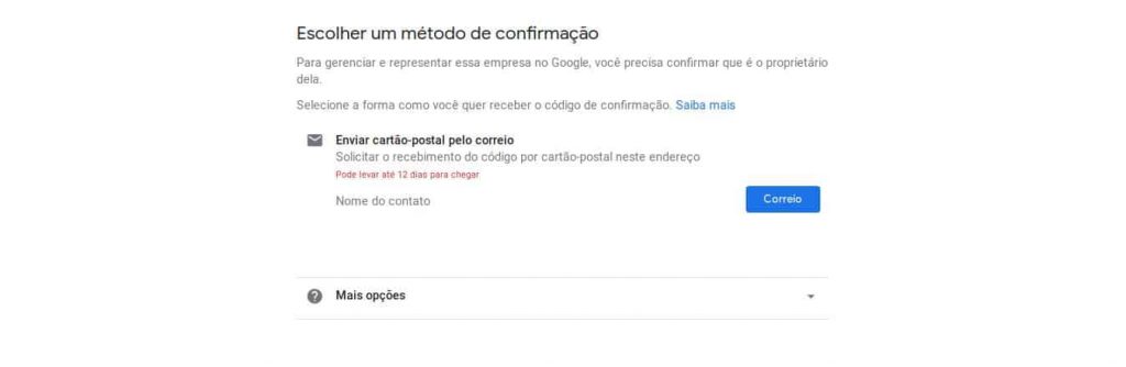 confirmação no google maps