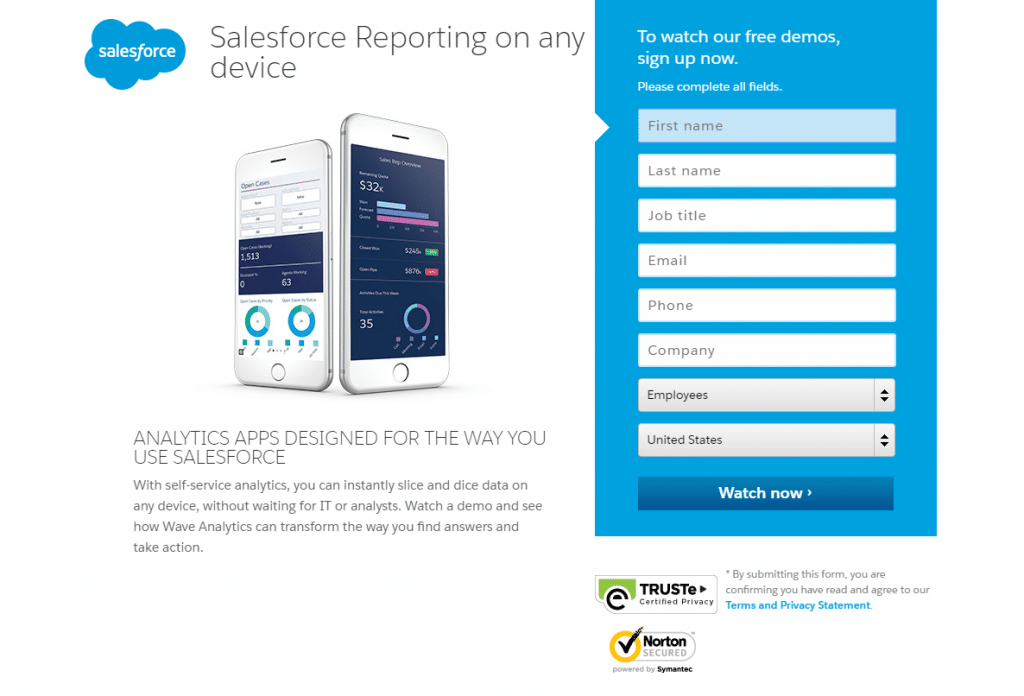 melhores landing pages