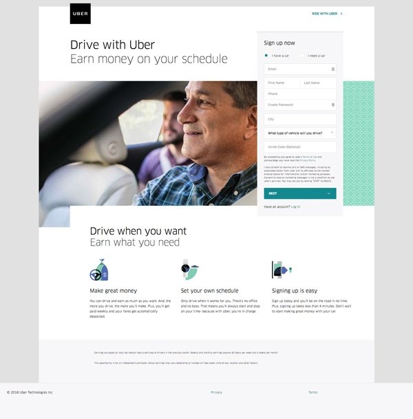 melhores landing pages