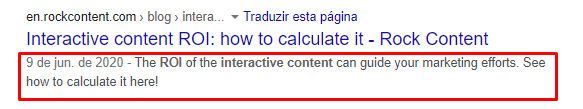 meta description example