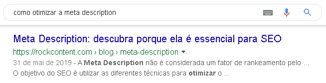 busca como otimizar a meta description