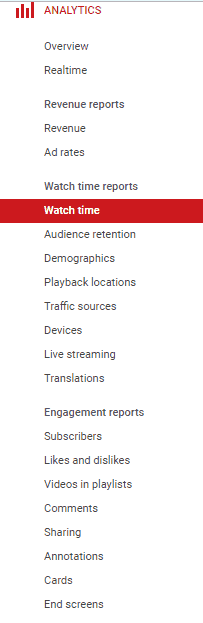 metricas de redes sociais - Youtube analytics 