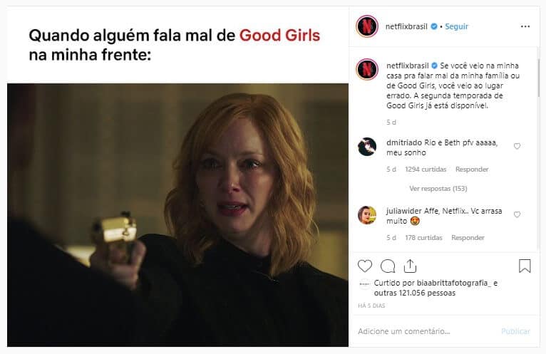 Netflix no Instagram