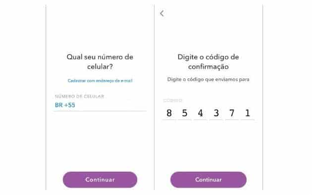 como cadastrar no snapchat