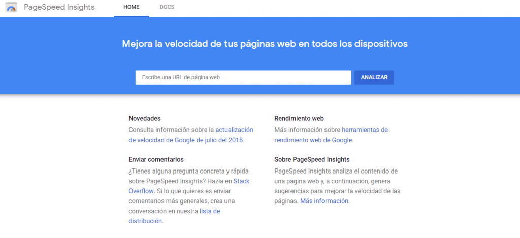google pagespeed