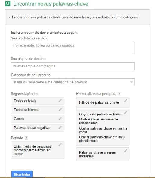 pesquisa de palavras chave 2