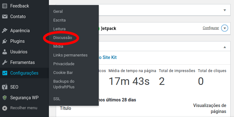 Discussão WordPress