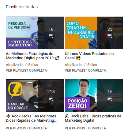 diferentes thumbs em playlists diferentes