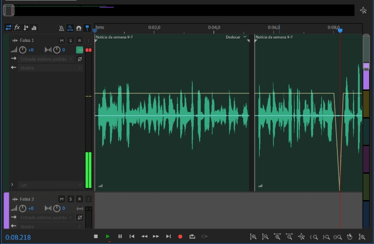 edição de áudio de podcast